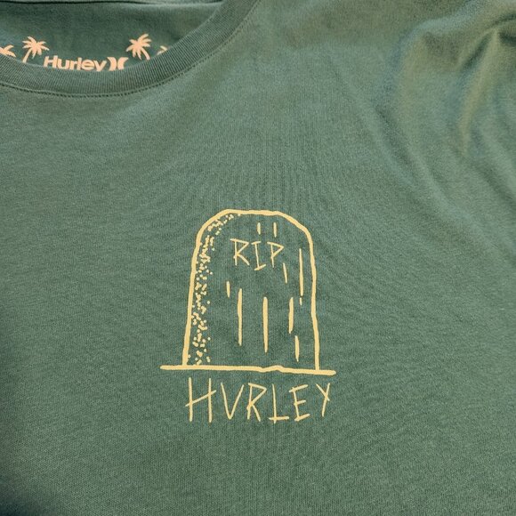 Hurley Everyday Explorer T-Shirt Rattlesnake Skull RIP Hurley Blue Mens 2XL NEW - Picture 5 of 9